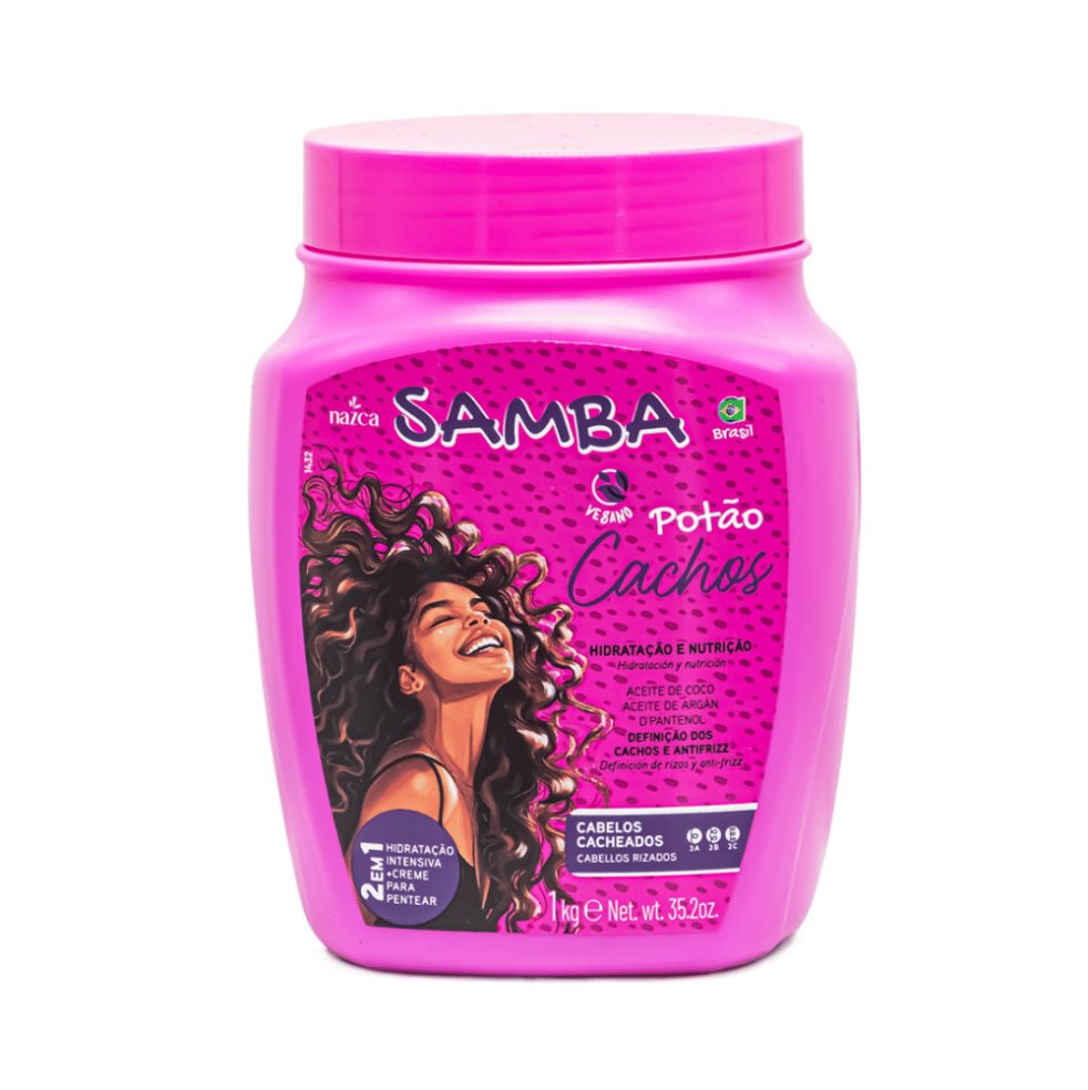 Crema Para Peinar Samba Cachos (Rizos) Nevada Frasco x 1 Kg