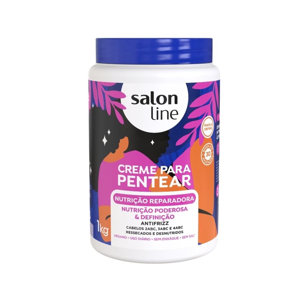 Crema Para Peinar Nutrición Reparadora  Nevada-Salon Line Frasco x 1kg