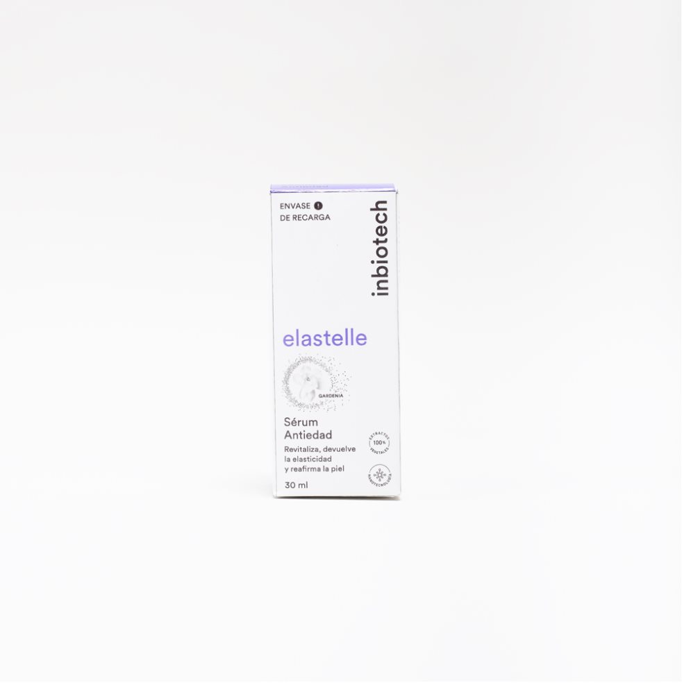 SERUM ELASTELLE REFILL (REPUESTO) 30 mL INBIOTECH UNIDAD x 1 Recarga tu Elastelle Sérum: tratamiento antiedad que reduce arrugas y devuelve firmeza con antioxidantes. Estimula colágeno para piel radiante. Sistema Refill sostenible. ¡Resultados visibles! Para to