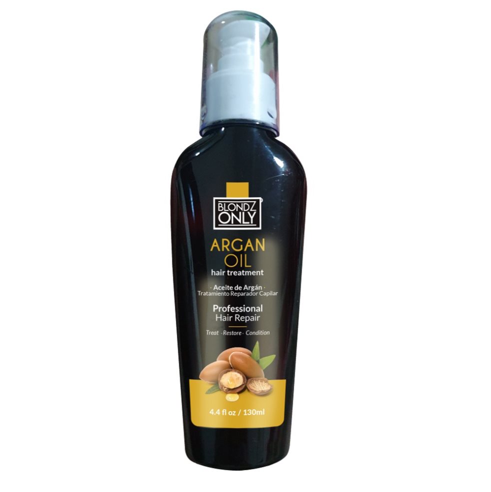 Aceite de Argan Blondz Only Tratamiento Reparacion Capilar 130ml X 1 Blondz Only 130ml x 1 El Aceite de Argán de Blondz Only es una sublime mezcla de aceites naturales que aporta nutrición, protección, suavidad y brillo al cabello, evitando evitando el encrespamiento y enredos.

Especialmen