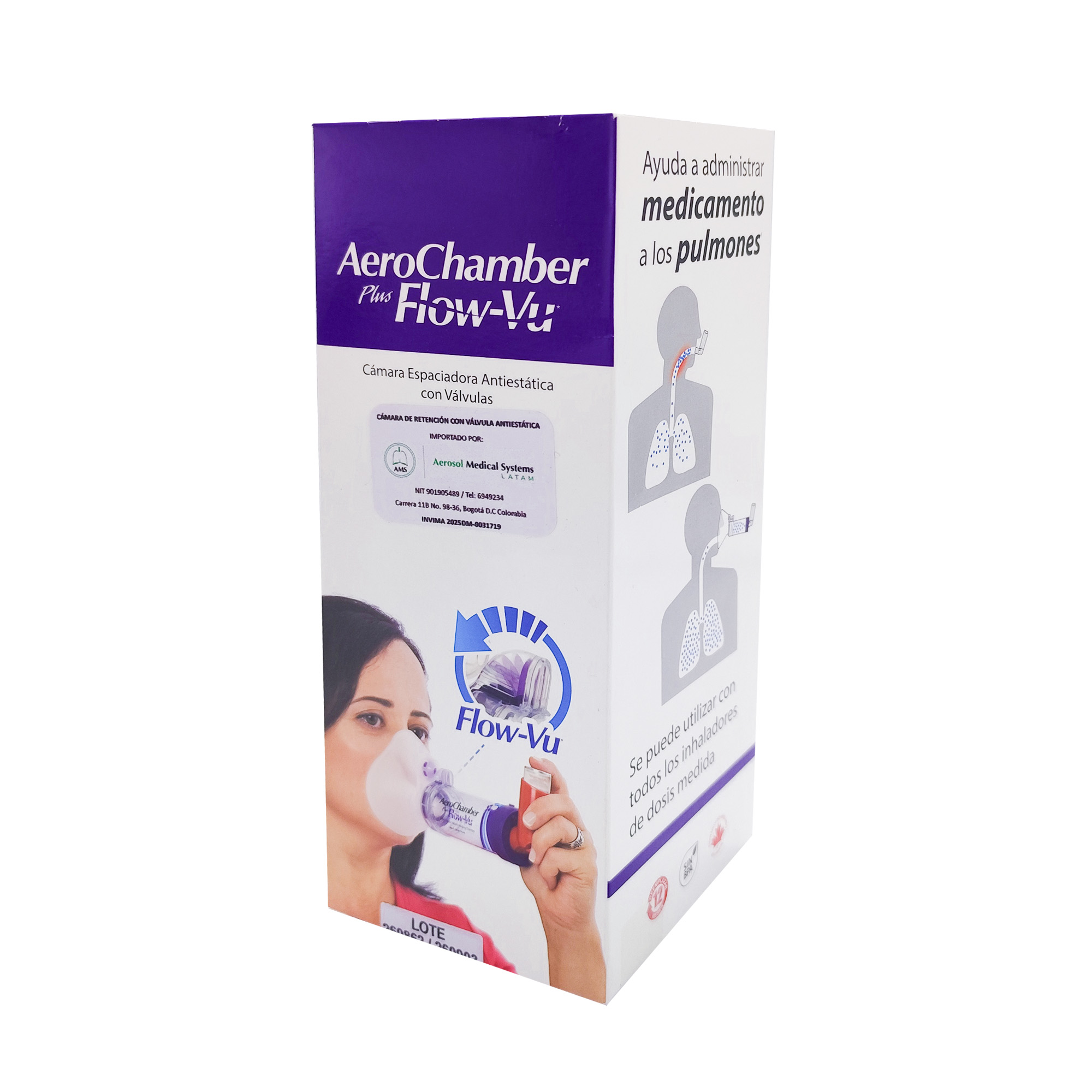 Aerochamber Plus Flow Adulto Chi CJX1UND AEROCHAMBER UNIDAD x 1