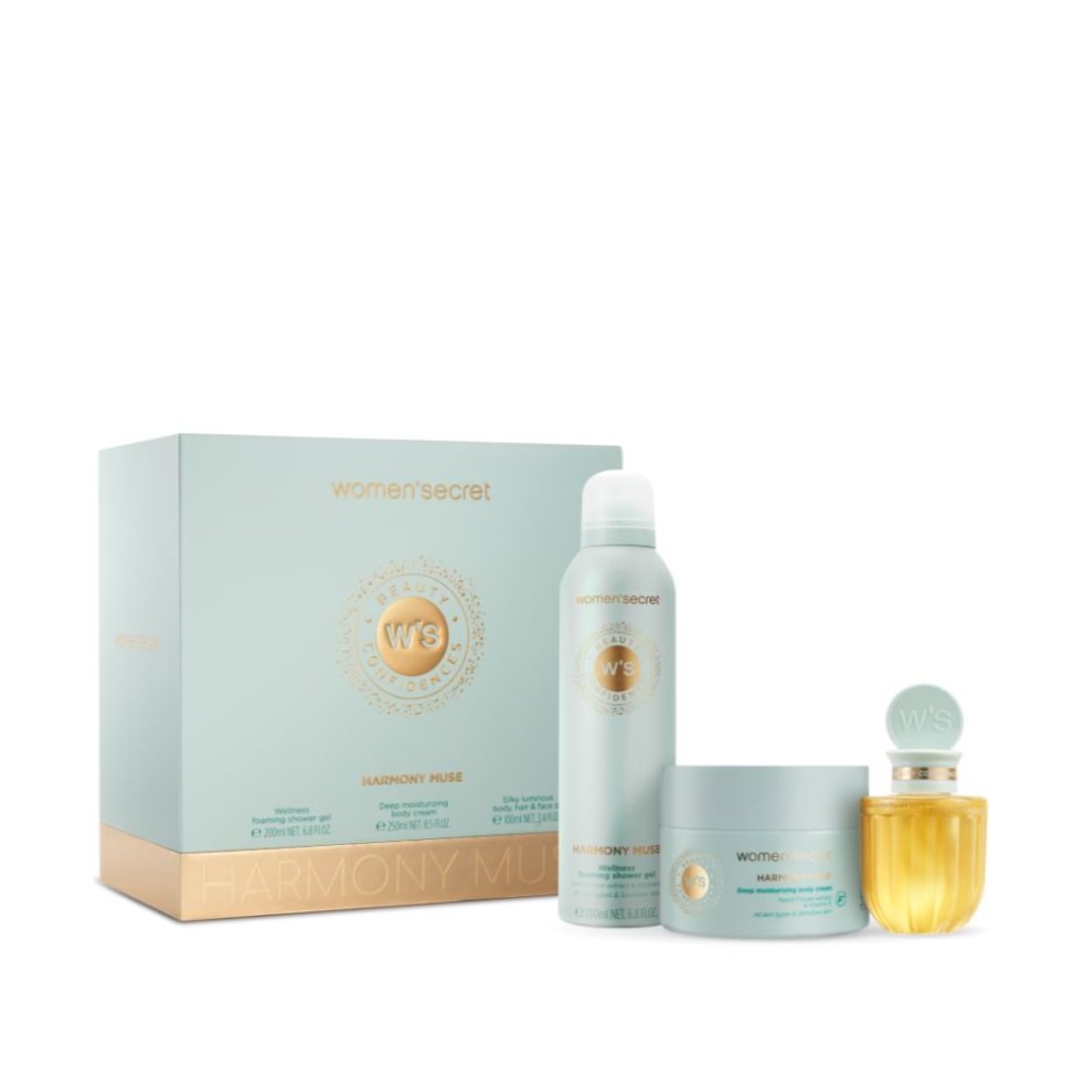 Set Women Secret Harmony Muse L Foaming Gel 200ml + B.Cream 250ml + B.Oil 100ml WOMEN SECRET Caja x 3