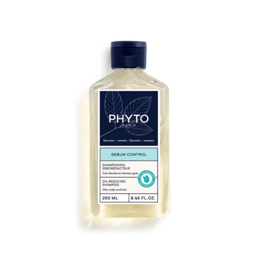 PHYTO OIL-CONTROL OIL REDUCING SHAMPOO 250ML PHYTO CAJA x 1 SHAMPOO SEBO REGULADOR elimina las impurezas y reduce el exceso de sebo del cuero cabelludo graso. Proporciona una sensación de frescura inmediata y ayuda a espaciar los lavados