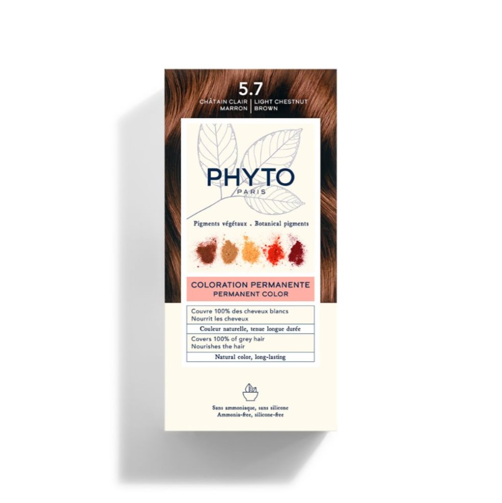 Tinte Phyto Color 5.7 Castaño Claro Marrón PHYTO caja x 1 