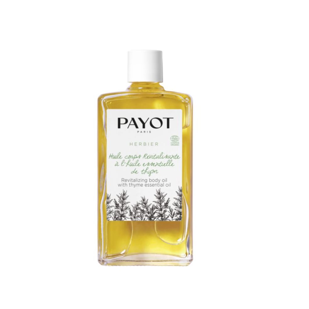 HERBIER ACEITE CORPORAL REVITALIZANTE RELAJANTE PAYOT caja x 1 Descubre el Aceite Corporal Revitalizante con aceite esencial de tomillo orgánico, compuesto al 100% por ingredientes de origen natural y solo 9 ingredientes.

Especialmente diseñado para pieles que n