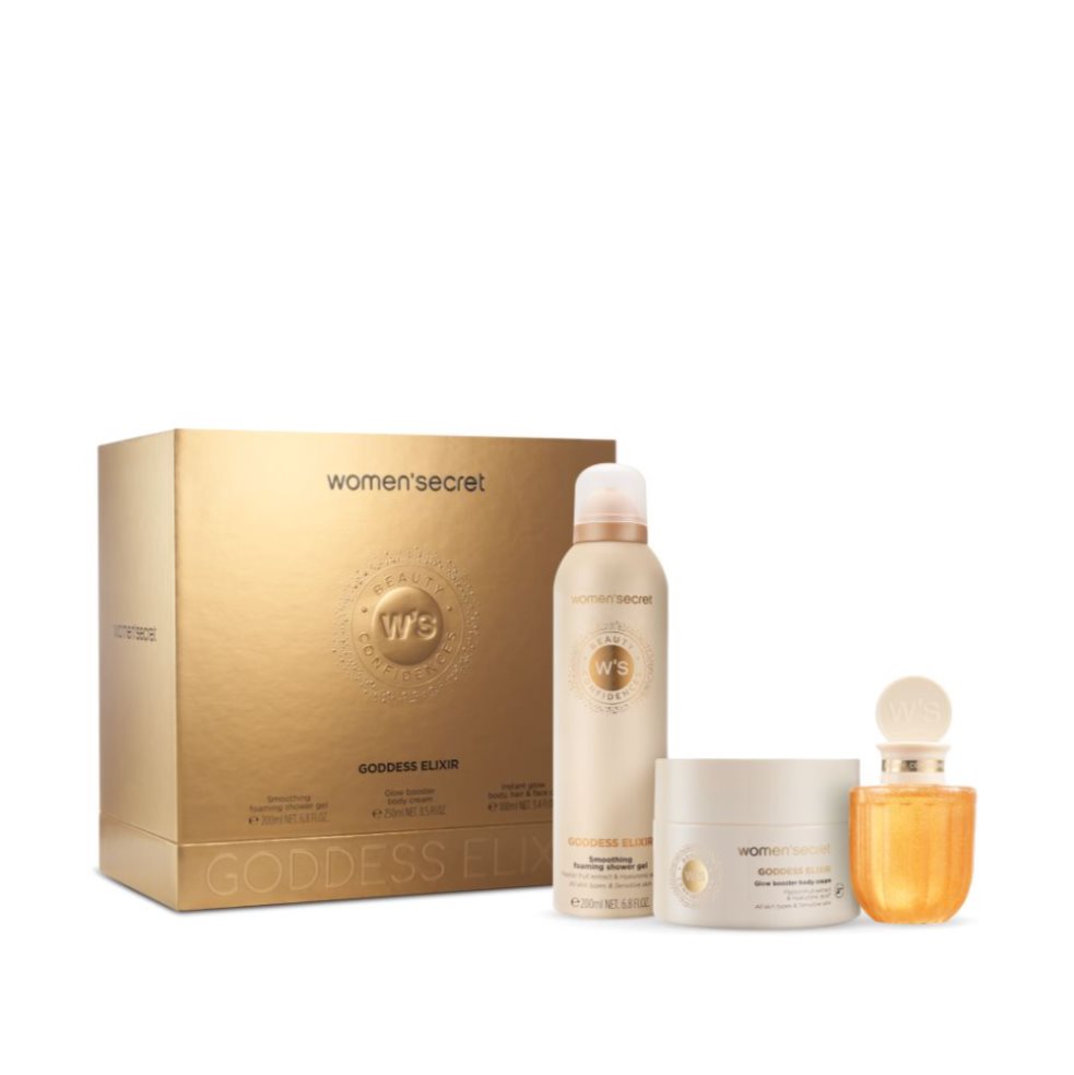 Set Women Secret Goddess Elixir L Foaming Gel 200ml + B.Cream 250ml + B.Oil 100ml WOMEN SECRET Caja x 3