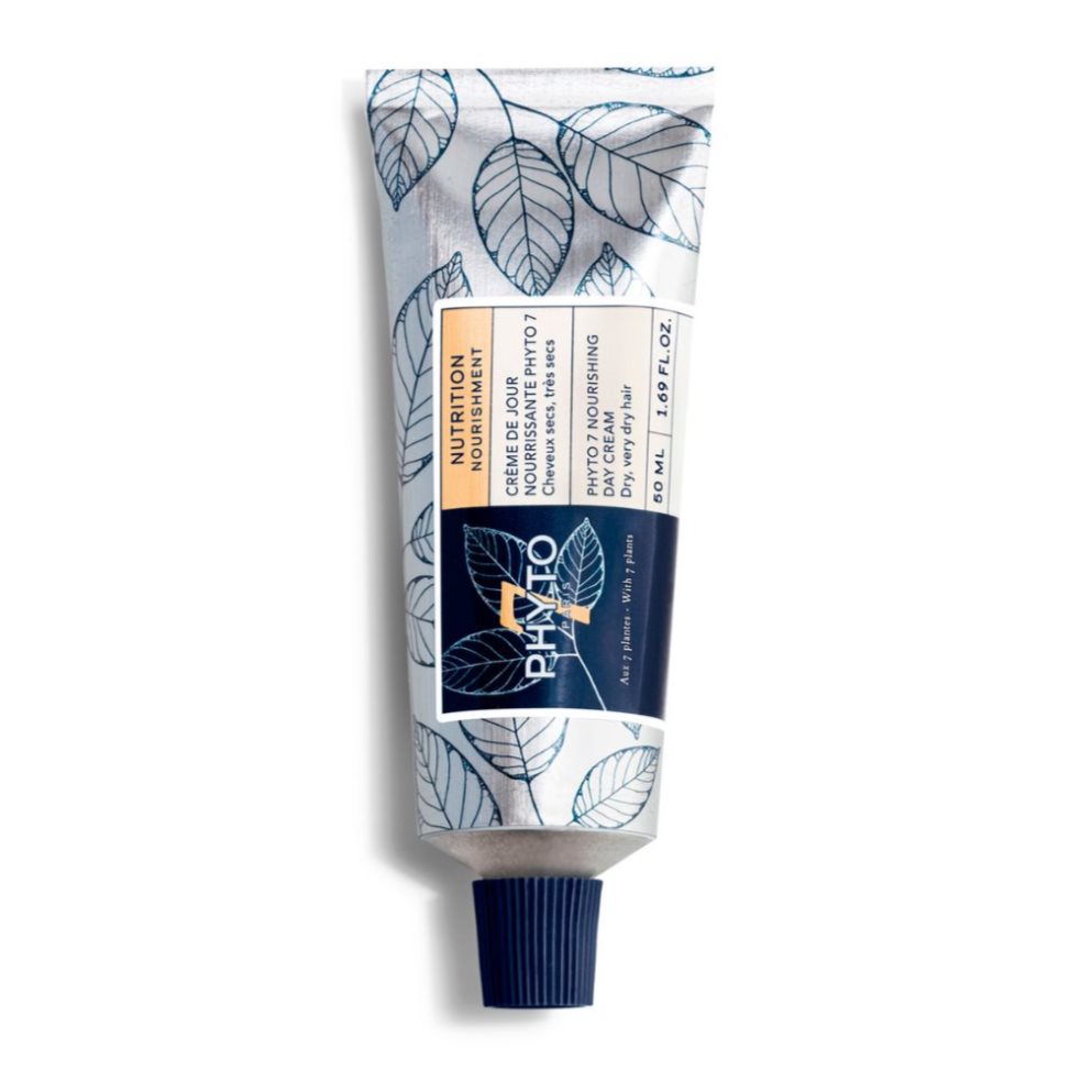 Crema de Día Phyto 7 Nutritiva 50 ml PHYTO 50ml x 1 La crema de día icónica PHYTO 7 nutre intensamente y a diario la fibra sin apelmazar, disciplina y facilita el peinado. En el corazón de la fórmula, 7 extractos de plantas aportan nutrición y suavidad