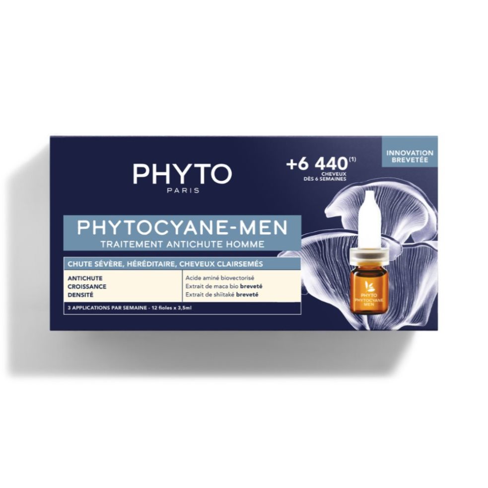 Tratamiento Phytocyane Anticaída Progresivo Hombre PHYTO caja con 12 Ampolletas x 1 