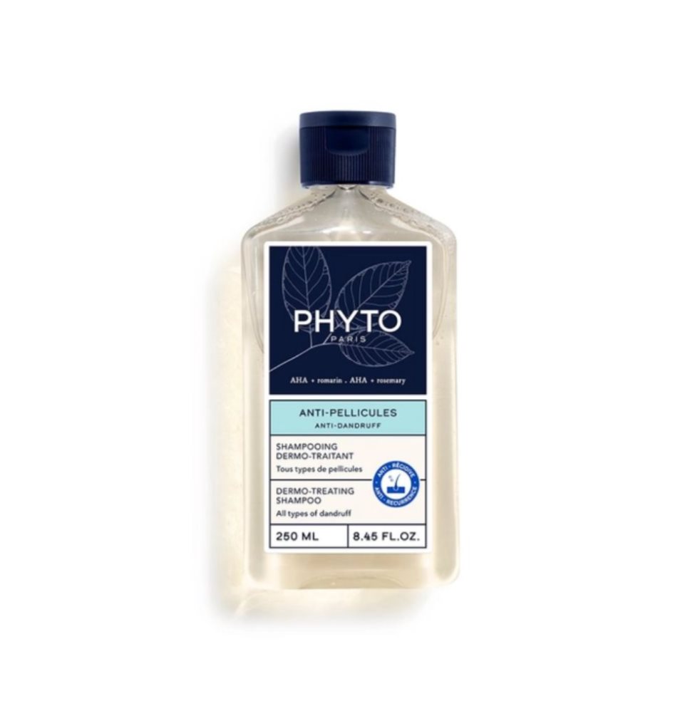 PHYTO ANTI-DANDRUFF TREATMENT SHAMPOO 250ML PHYTO CAJA x 1 Desde la primera aplicación, el Champú DERMO TRATANTE elimina las caspa y limita su reaparición.