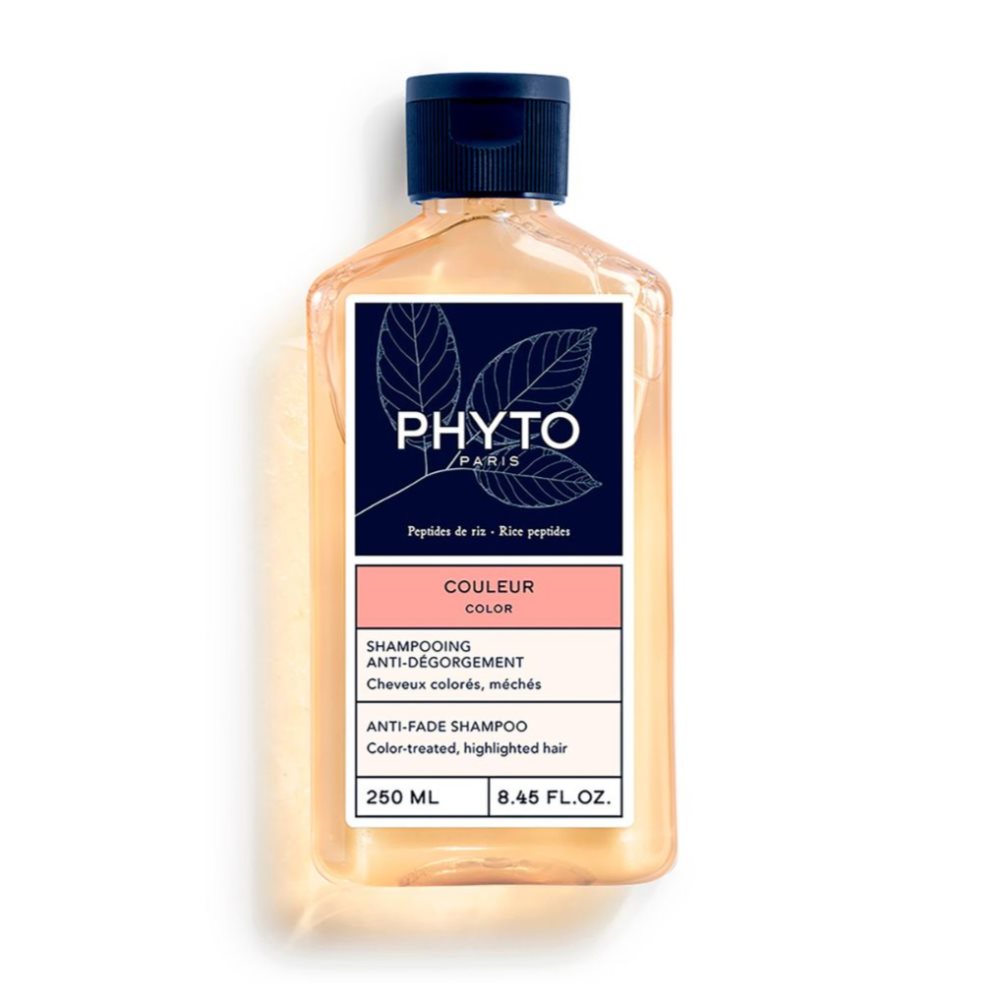 Shampoo Phyto Protector Color 250 ml PHYTO 250 ml x 1 El shampoo COLOR limpia con suavidad para preservar la intensidad y el brillo del color. El cabello está suave y el color mantiene su luminosidad y su color tras 12 lavados*. En el corazón de la fórmu