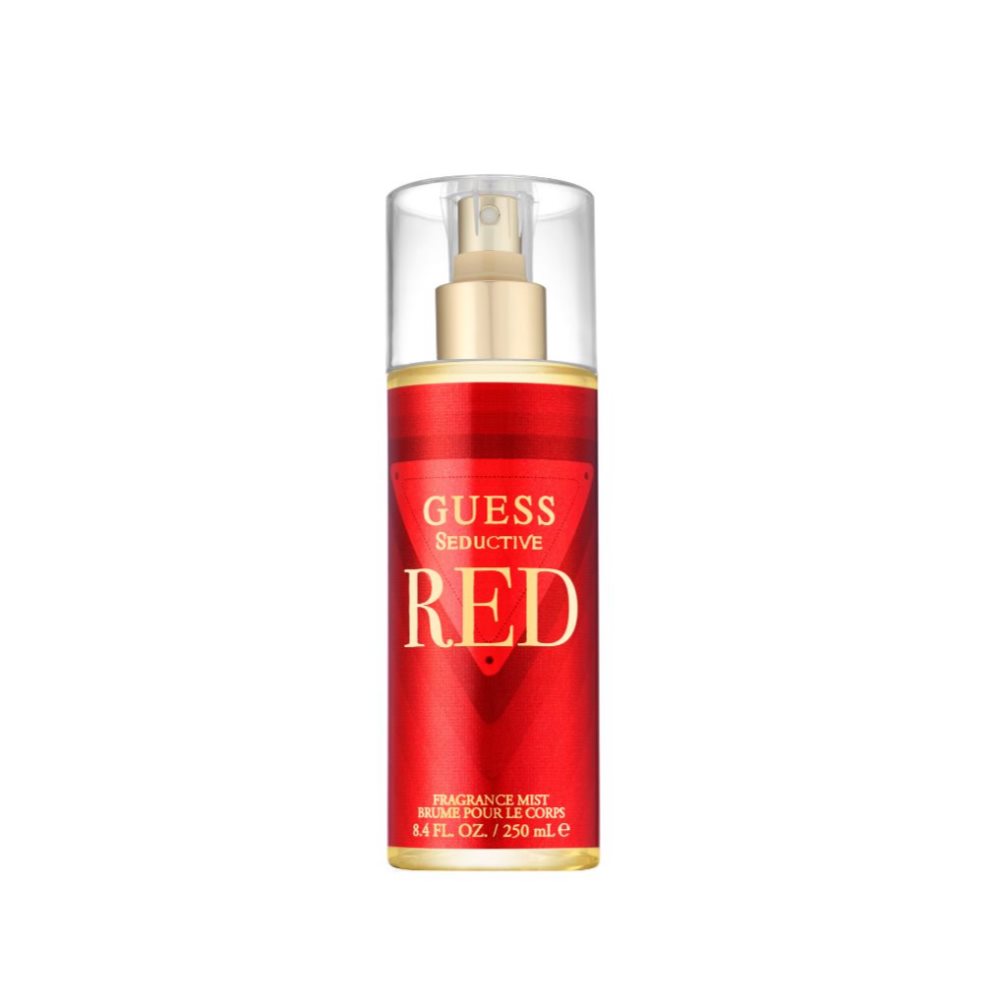Body Mist Guess Seductive Red Splash 250ML GUESS caja x 1 La deliciosa fragancia gourmand se abre con notas de cereza sensual, almendra y pimienta rosa. El corazón floral se funde en una base cremosa compuesta de Tonka, sándalo y vainilla dulce. Lleno de pas
