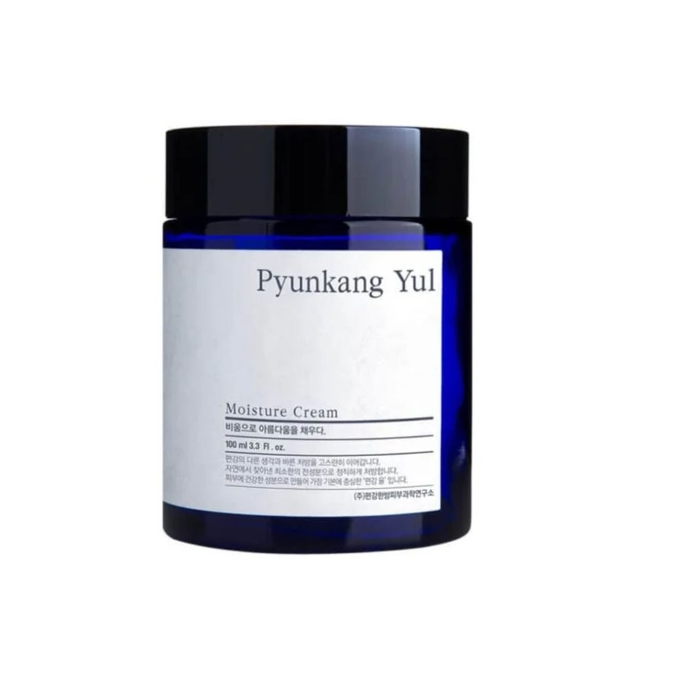 PyunkangYul Moisture Cream PyunkangYul 100ml x 1 Crema hidratante con Raíz de Coptis y Aceite de Jojoba, ideal para pieles de normales a mixtas y sensibles. Calma, hidrata y protege contra radicales libres, aportando un acabado luminoso y sano.