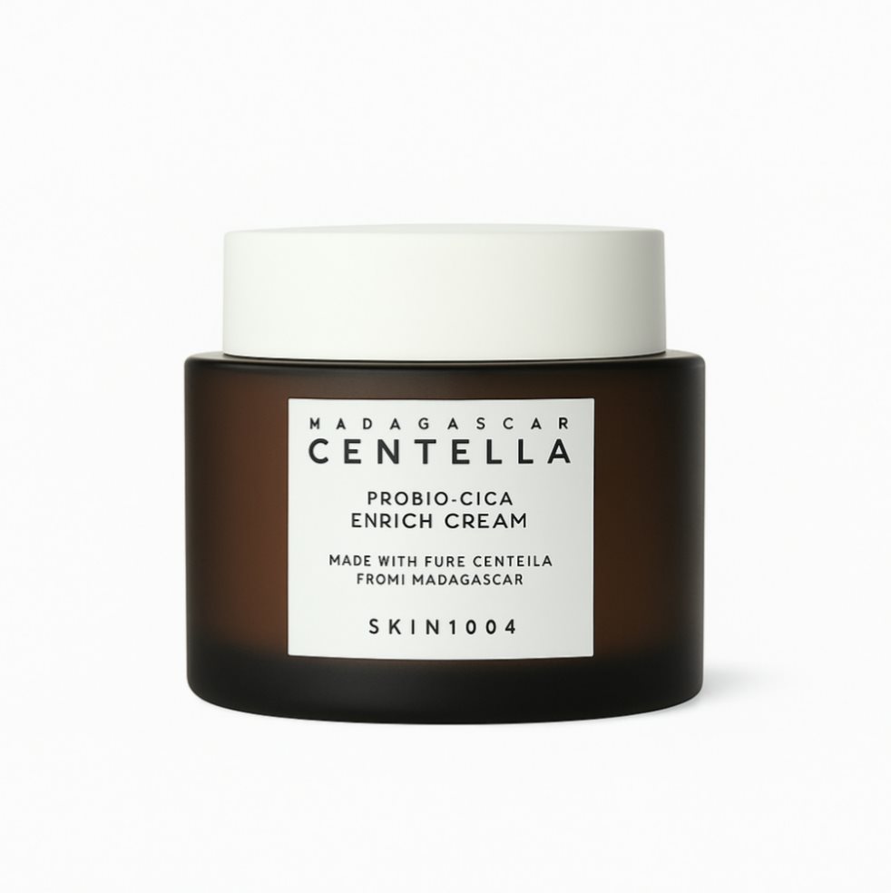 Skin1004 Madagascar Centella Probio-Cica Enrich Cream Skin1004 50ml x 1 Crema hidratante nutritiva con centella asiática fermentada de Madagascar que calma, fortalece y suaviza la piel. Su fórmula vegana está pensada para pieles normales, secas y sensibles que buscan mejo