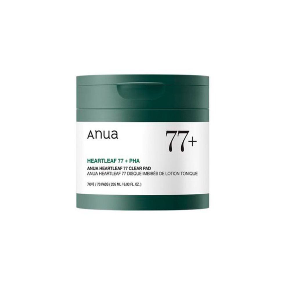 Anua Heartleaf 77 Clearpad Anua 70ea x 1 Tónico en pads o almohadillas impregnadas con un 77% de extracto de hoja de corazón o Heartleaf. Estas almohadillas son perfectas para una exfoliación suave y efectiva, eliminando las células muertas 
