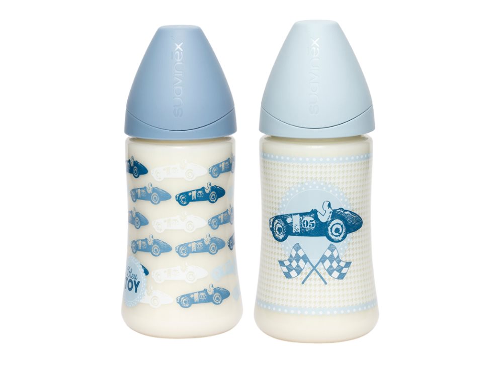 Biberón anatómico 270 ml Suavinex Azul Caja x 1