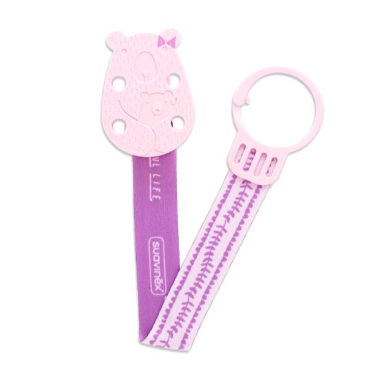 Suavinex Broche con cinta Meaningful Morado Suavinex caja x 1 