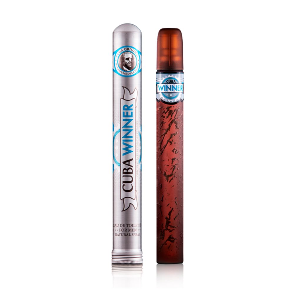 CUBA WINNER FOR MEN EAU DE TOILETTE 35 ML CUBA 35 ml x 1 Familia olfativa: Aromática Acuática

Notas: ​

Notas de salida: Notas acuosas, lavanda y bergamota.​

Notas de corazón: Hoja de laurel y jazmín.​

Notas de fondo: Ámbar, sándalo y pachulí.​