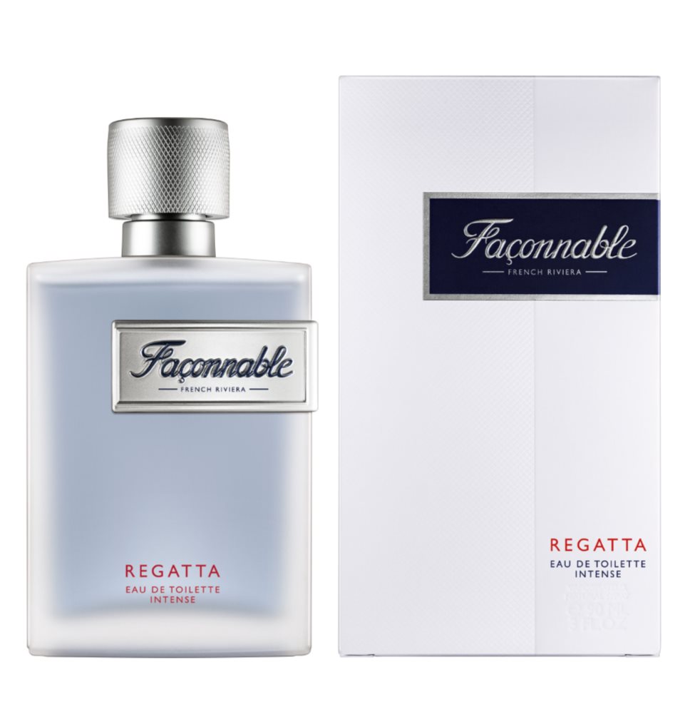 FACONNABLE REGATTA EAU DE TOILETTE INTENSE 90 ML FACONNABLE 90 ml x 1 Descubra la nueva fragancia de Façonnable 2021: Eau de Toilette Intense Regatta. Un aroma intenso y acuático