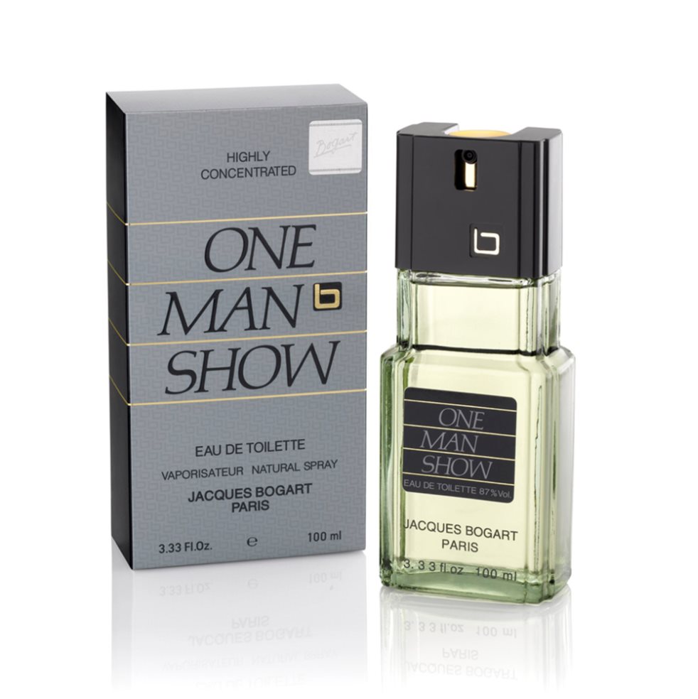 ONE MAN SHOW FOR MEN EDT 100 ML JACQUES BOGART 100 ml x 1 One Man Show de Jacques Bogart es una fragancia de la familia olfativa Chipre para Hombres. Las Notas de Salida son albahaca, bergamota, abrótano, gálbano, alcaravea y palo de rosa de Brasil; las Nota