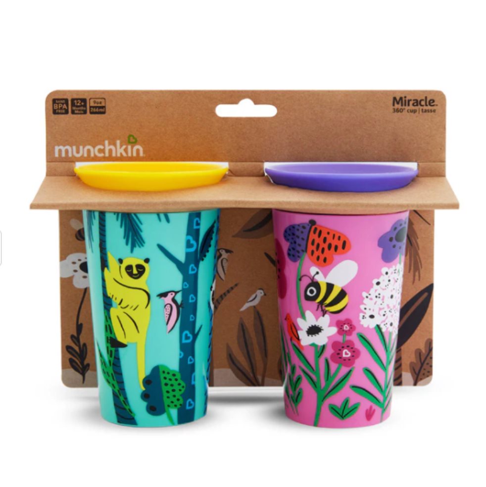 Vaso Entrenador Decorado Miracle 360° X 2 9 Onzas Munchkin Munchkin Pack x 2 