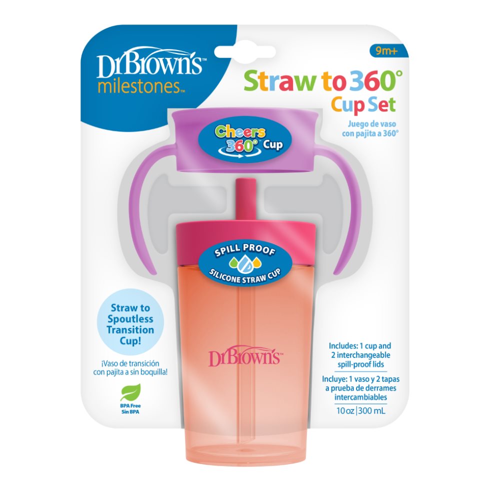 Vaso Pitillo Cheers 2 en 1 Rosa Dr Browns Vaso x 1 Vaso Pitillo Cheers 2 en 1 Rosa Dr Browns Vaso x 1