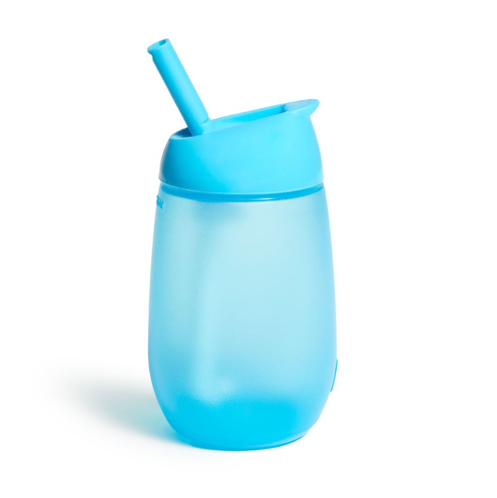 Vaso Bebe con Pitillo y Tapa Simple Clean 10 Oz Azul Munchkin Unidad x 1  