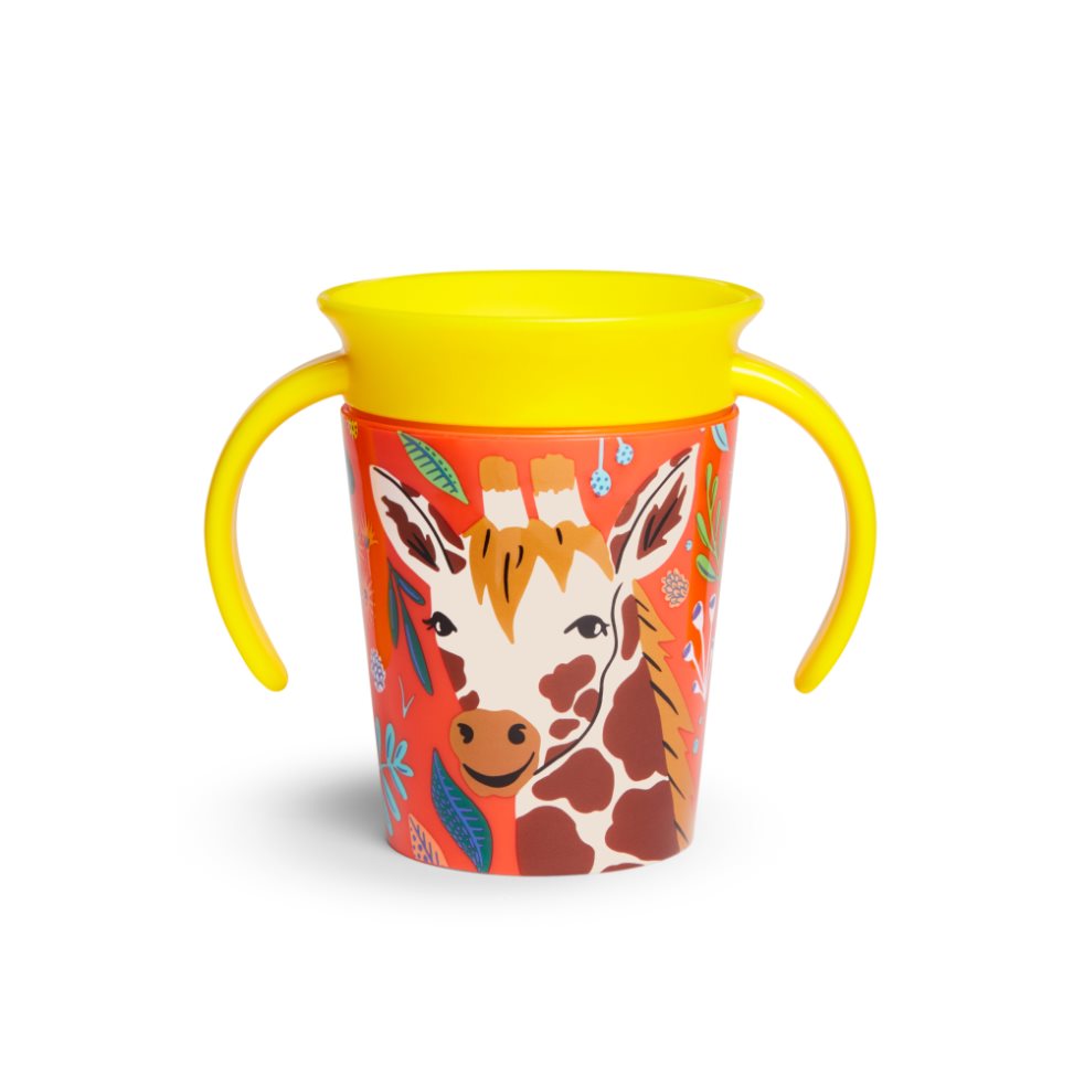 Vaso Entrenador Antiderrame 360° Miracle 6 Oz Jirafa Naranja Munchkin Unidad x 1  