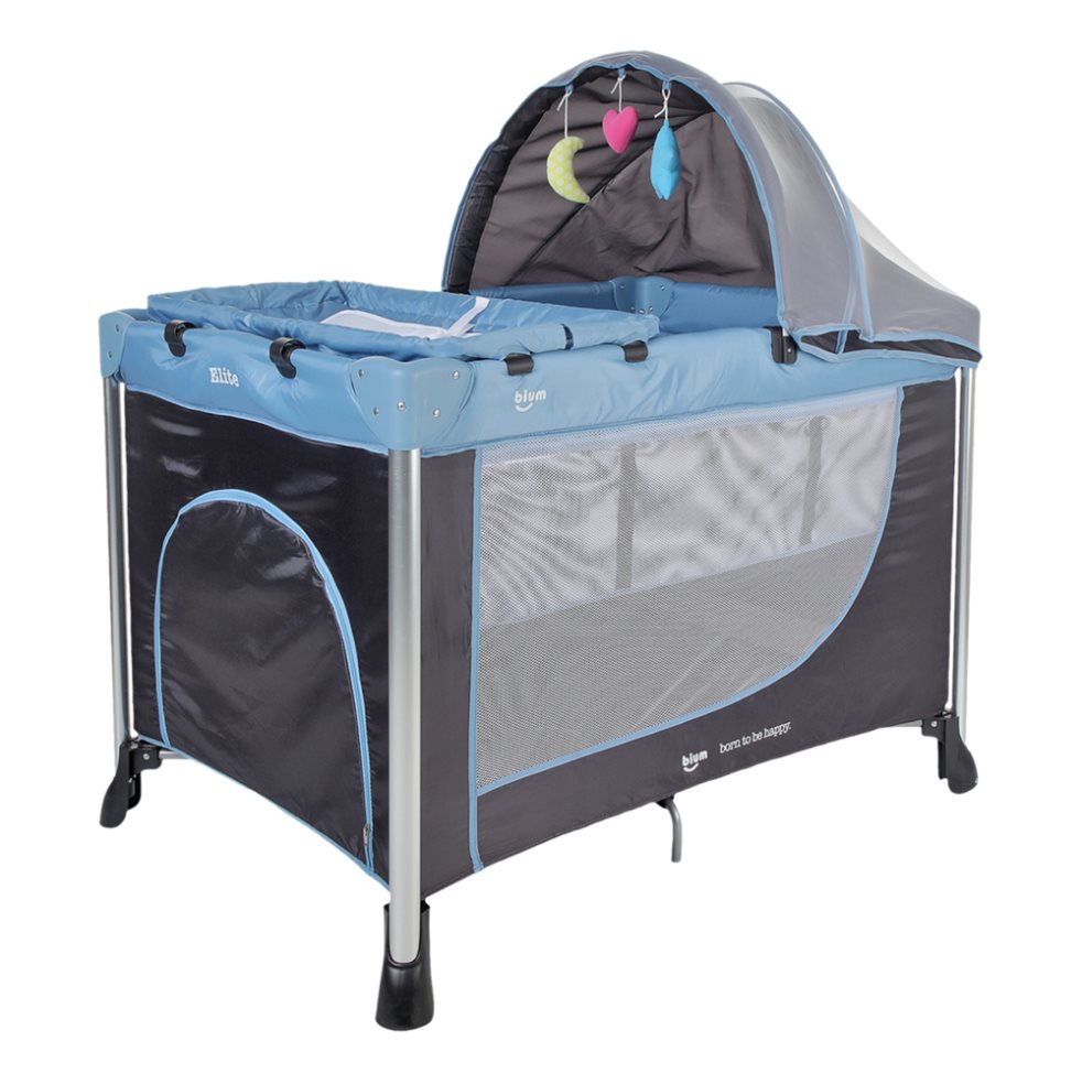 Cuna Bium Elite Automatic Azul Celeste Version 2 Corral Bebe Bium Cuna x 1  