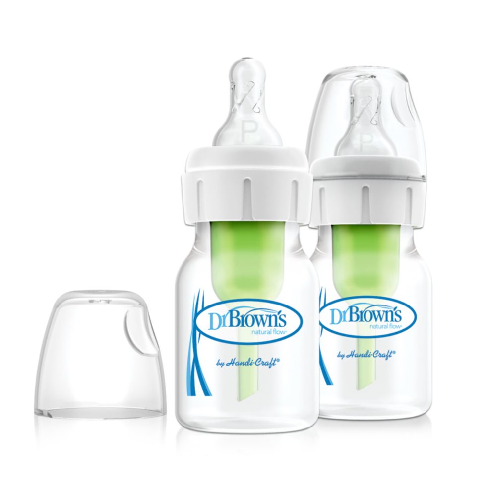 Tetero Para Bebe Pematuro Boca Estandar Set x 2 de 2 Onzas Dr Browns Botella x 1 