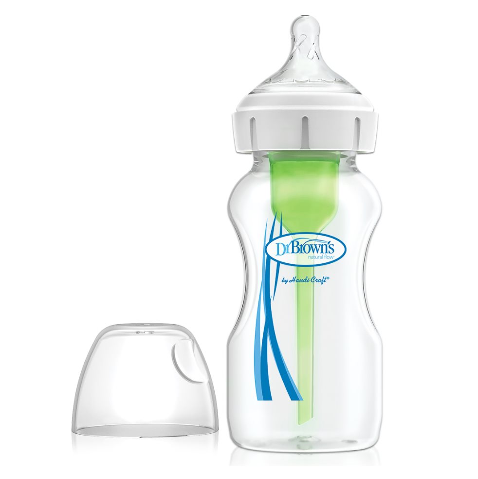 Tetero Dr Brown Boca Ancha 9 Oz Options+ Anticólicos (0-3m) Dr Browns Botella x 1 