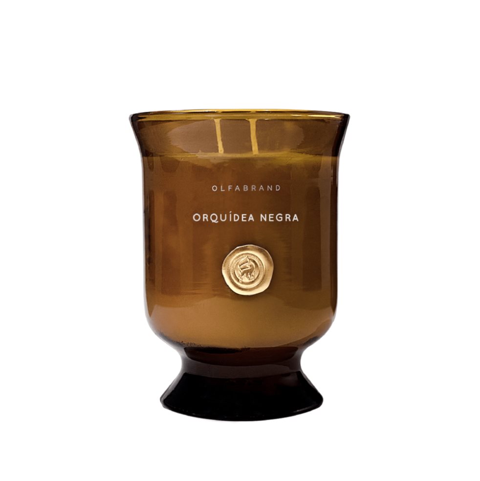 Vela Artesanal Orquidea Negra 300g Olfabrand Vela aromatica x 1