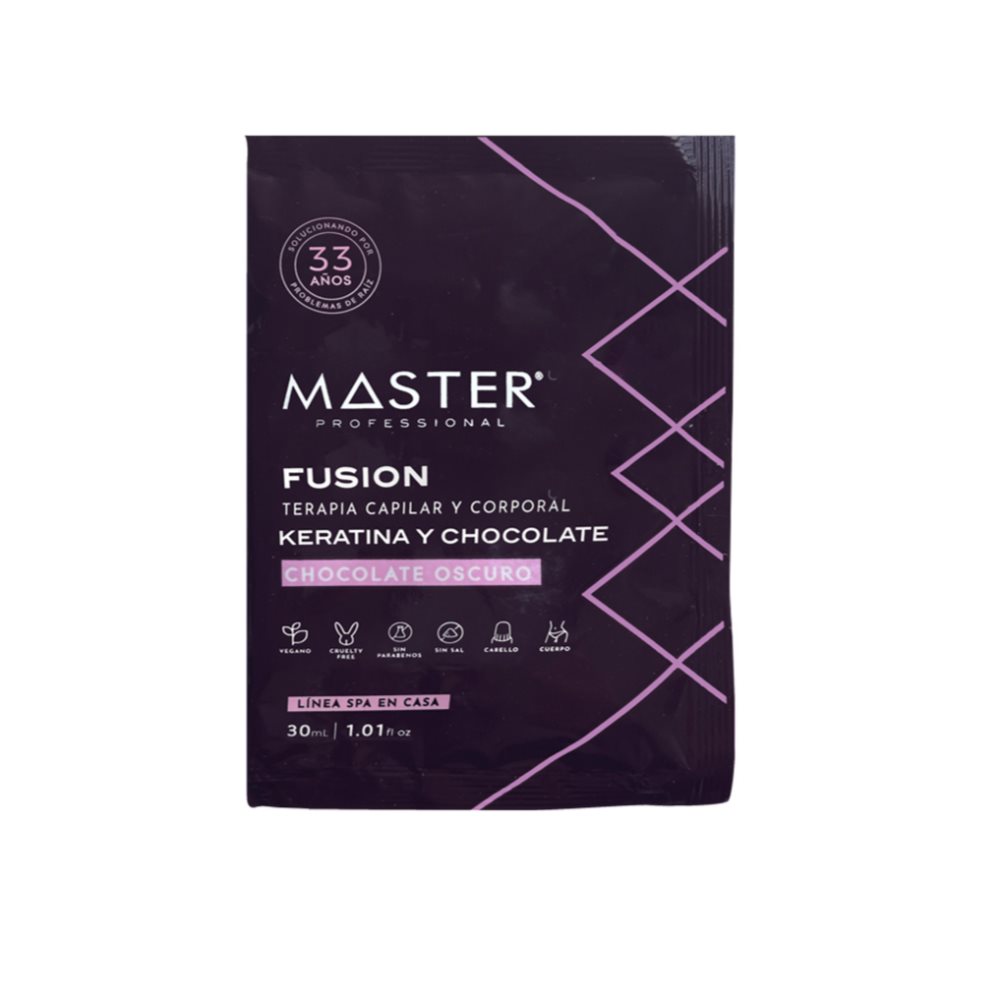 Tratamiento Capilar Fusion Keratina Y Chocolate Oscuro  Sobres 24 Uds  X 30 ml MASTER PROFESSIONAL Sobre x 24 Uds Tratamiento Capilar Fusion Keratina Y Chocolate Oscuro  Sobres 24 Uds  X 30 ml

Tratamiento reparador instantáneo y altamente concentrado. Especial para cabellos oscuros. No deja el cabello pesado. Es