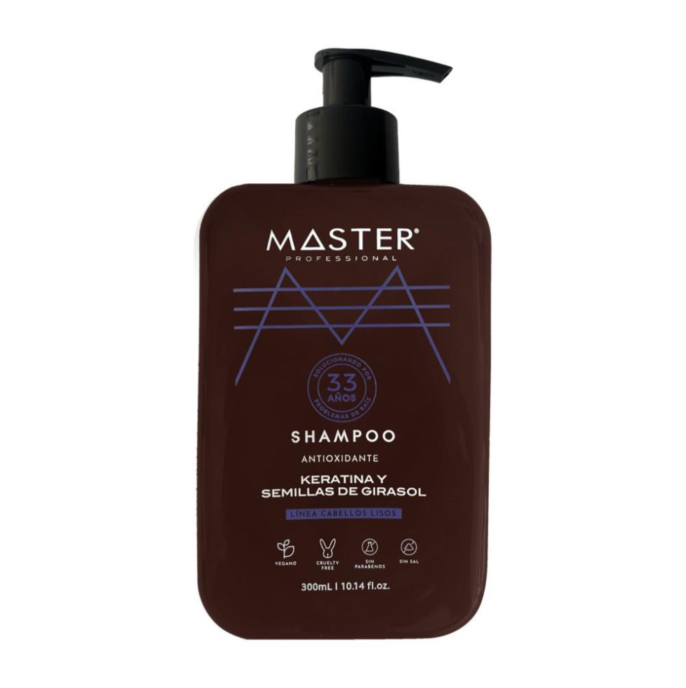 Shampoo Keratina Y Semillas De Girasol Para Cabellos Liso X 300ML MASTER PROFESSIONAL Frasco x 300 ml undefined
