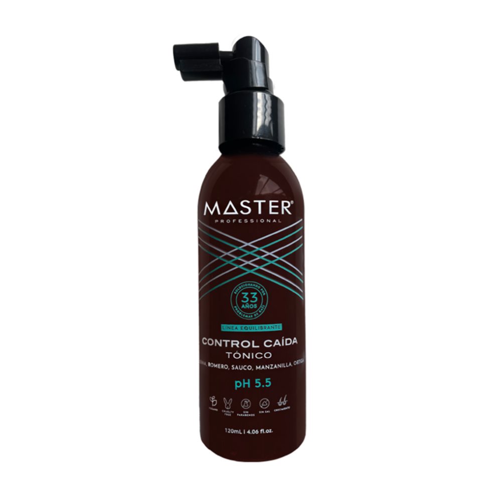 Tónico Herbal Control Caida x 120 ml MASTER PROFESSIONAL Frasco 120 ml x 1 und Tónico Herbal Control Caida x 120 ml

Es un nutriente capilar elaborado con ingredientes 100% naturales que fortalece el folículo piloso para prevenir o retener la caída del cabello, promover su creci