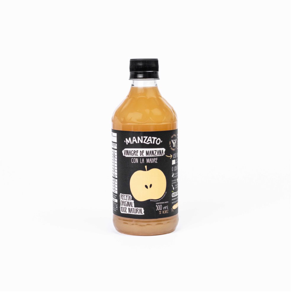 Vinagre de manzana con la madre Tradicional MANZATO 500ml x 1 Vinagre de manzana con la madre Tradicional MANZATO 500ml x 1