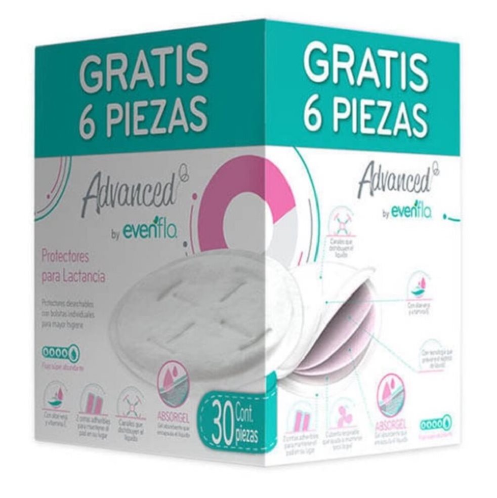 Protectores de Lactancia 30und - Advanced By Evenflo Evenflo Caja x 30