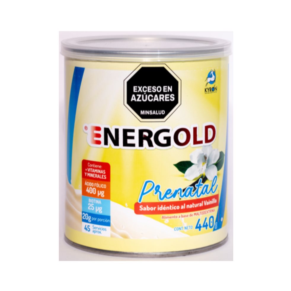 Energold Prenatal Vainilla Tarro x 440gr ENERGOLD TARRO x 1 ENERGOLD PRENATAL VAINILLA TARRO x 440 GRS
Es un suplemento dietario diseñado para complementar la nutrición diaria de adultos. Contiene vitaminas y minerales que ayudan al funcionamiento adecuado del