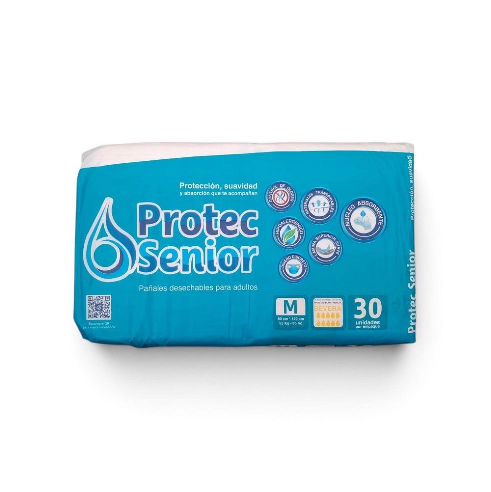 Pañal Adulto Protec Senior Pack X30 Talla M Protec Senior 30 unidades x 30 Pañal Adulto Protec Senior Pack X30 Talla M Protec Senior 30 unidades x 30