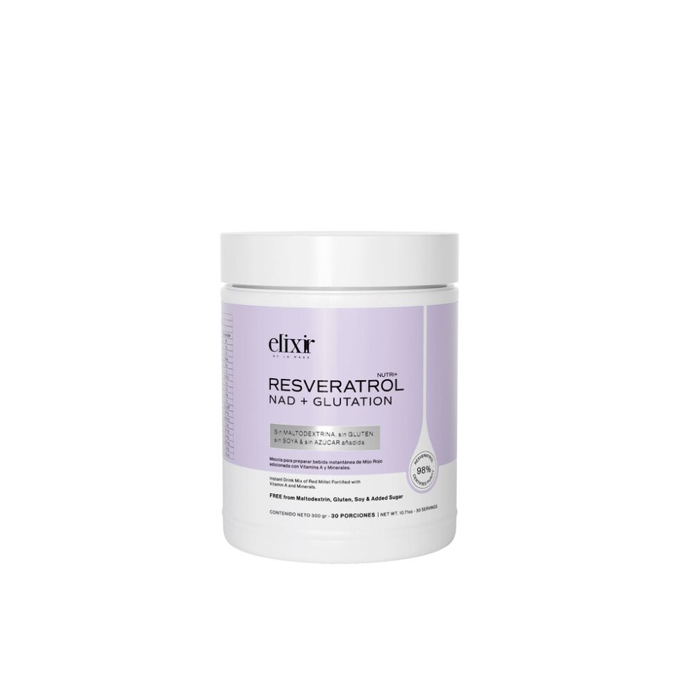 Resveratrol con NAD y Glutatión ELIXIR BY LA MAGA Polvo x 300 g Resveratrol con NAD y Glutatión ELIXIR BY LA MAGA Polvo x 300 g