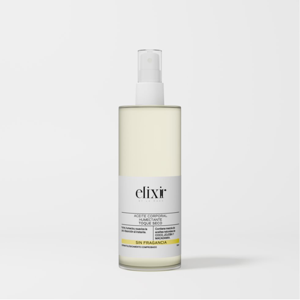 Aceite Corporal Toque Seco Sin Fragancia ELIXIR BY LA MAGA Frasco x 150 ml