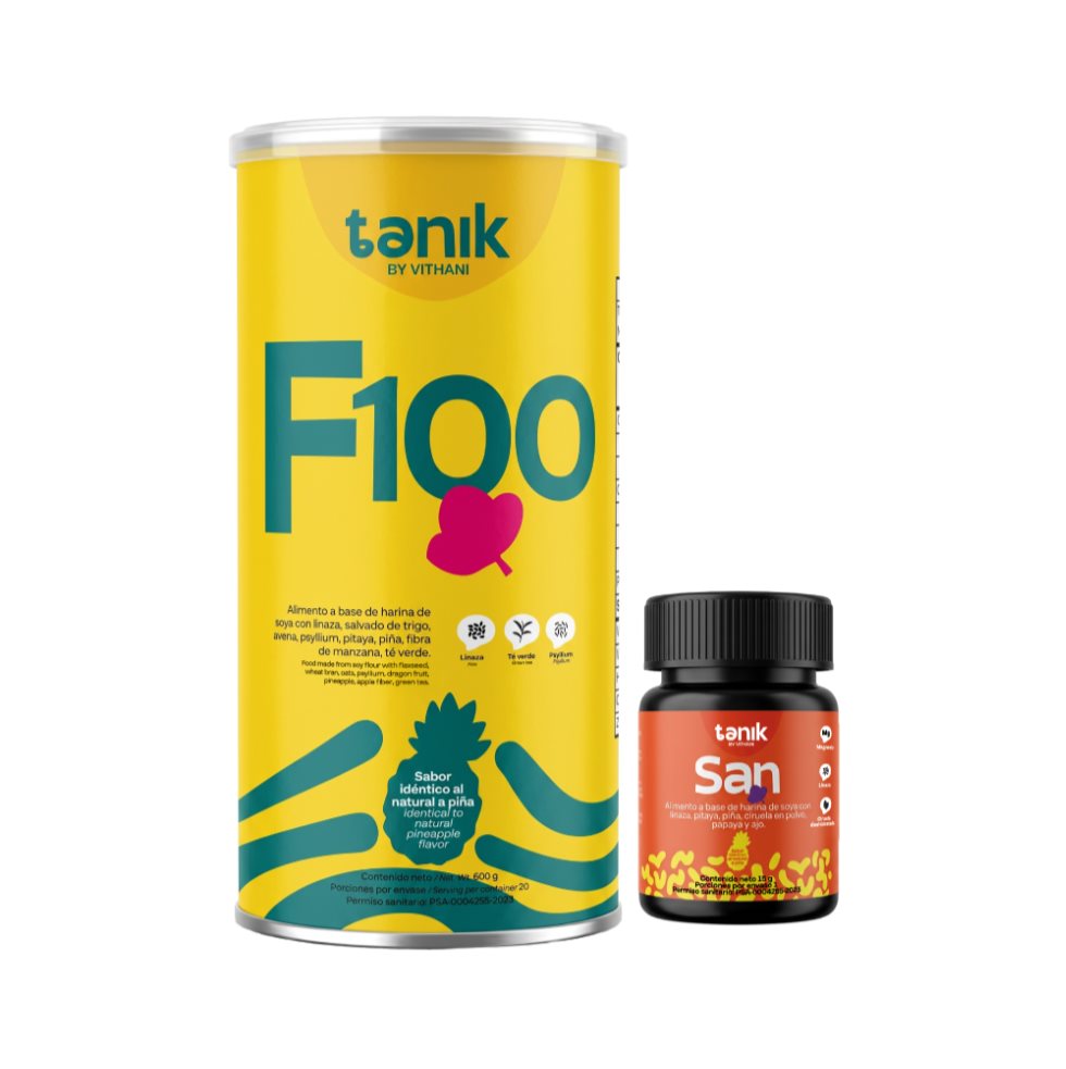 Combo Fibra F100 Tanik  X 600 Gr + Purgante San TANIK POLVO x 1
