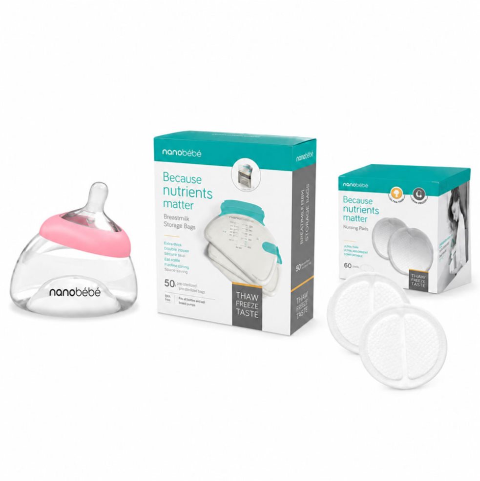 Sistema Esencial de Lactancia - Rosado Nanobebe Kit x 3 und