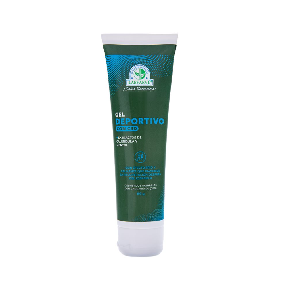 GEL DEPORTIVO CON CBD DE LABFARVE X 80 GR LABFARVE envase tubular con tapa x 1 GEL DEPORTIVO CON CBD DE LABFARVE X 80 GR LABFARVE envase tubular con tapa x 1