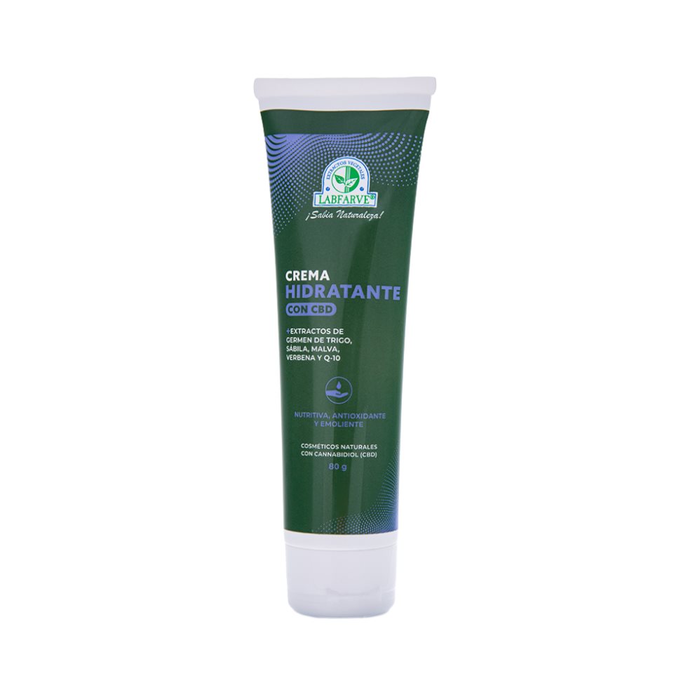 CREMA HIDRATANTE CON CBD DE LABFARVE X 80 GR  LABFARVE  ENVASE TUBULAR CON TAPA  x 1