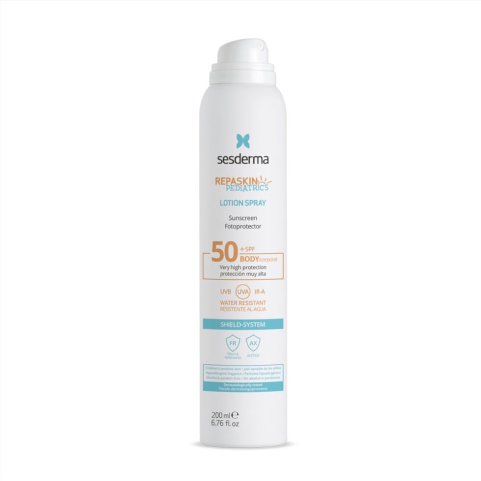 Protector Solar Corporal Sesderma Repaskin Pediatrics 200Ml Sesderma Aerosol x 1 Repaskin Pediatrics Lotion Spray SPF50+ es delicado con la piel de los niños y resistente al agua. Por todo ello se convierte en un imprescindible para cuidar la piel de los más pequeños.

Está formul