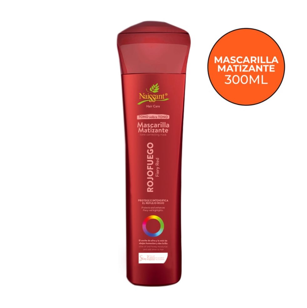 MASCARILLA MATIZANTE NAISSANT ROJO FUEGO 300ML NAISSANT ENVASE 300ML x 1 