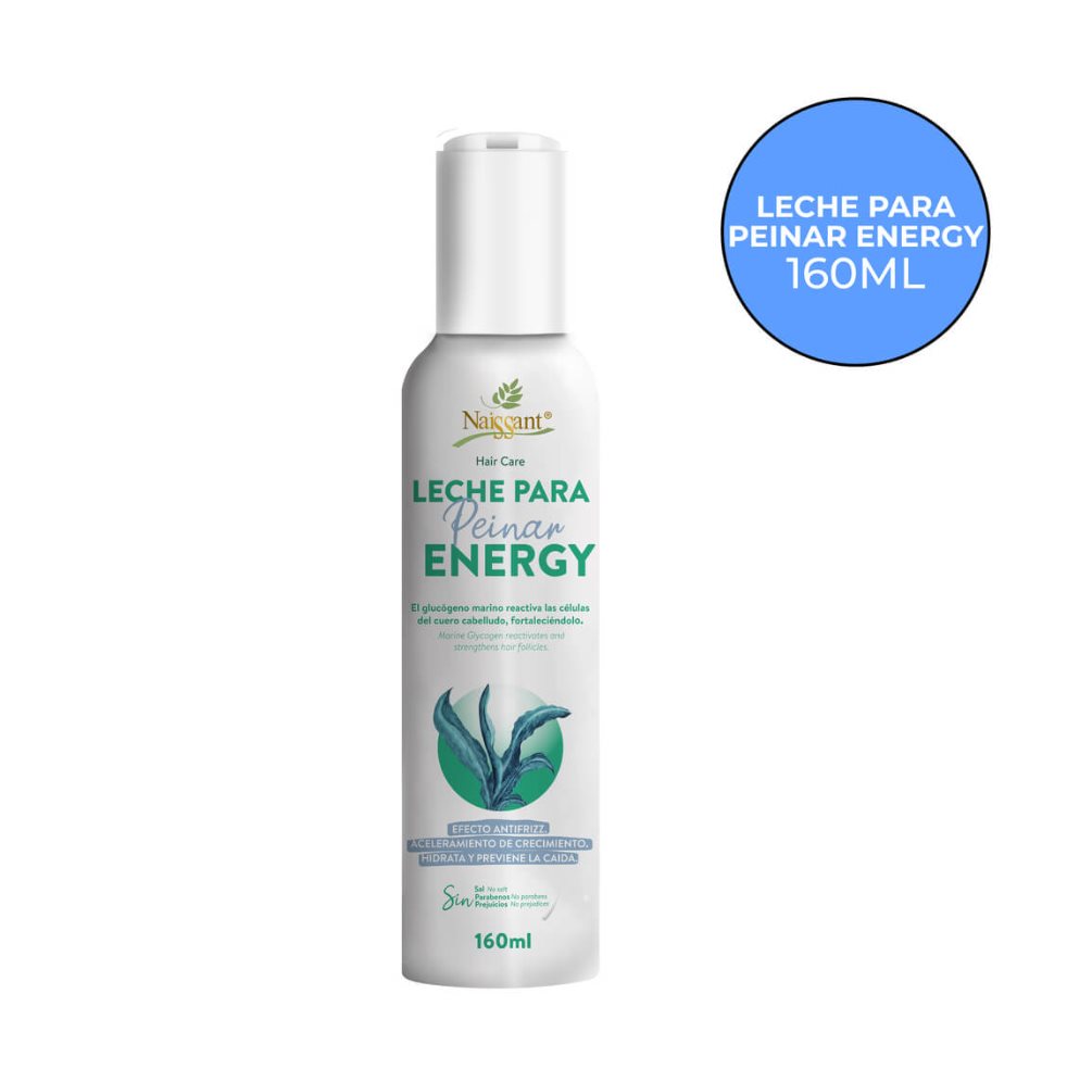 LECHE PARA PEINAR ENERGY 160ML NAISSANT ENVASE 160ML x 1 La leche para peinar Energy de Naissant suaviza, desenreda y elimina el frizz, dejando la melena tinturada brillante, flexible y perfumado.También debido a su alto contenido de ingredientes naturales 