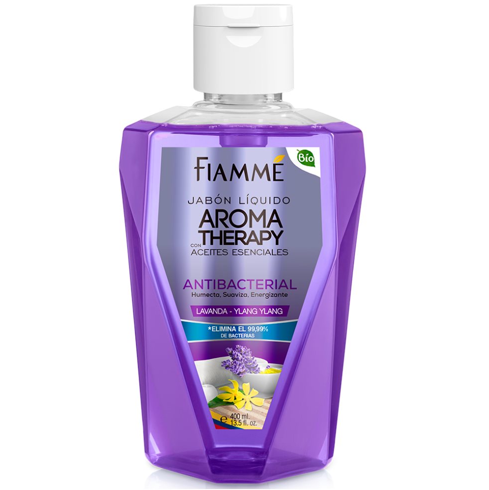 Jabón antibacterial aromatherapy lavanda ylang x400ml Fiamme frasco x 1 Jabón antibacterial aromatherapy lavanda ylang x400ml Fiamme frasco x 1