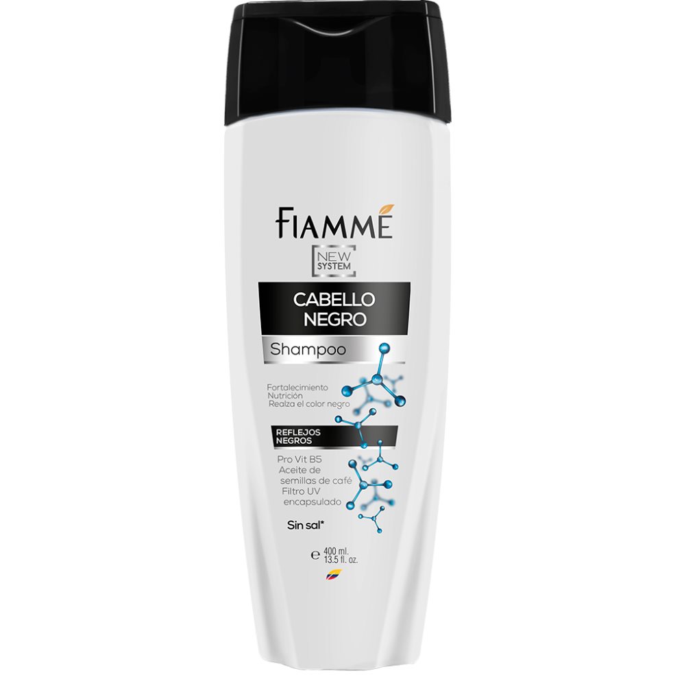 shampoo cabello negro x400ml Fiamme 400 x 1