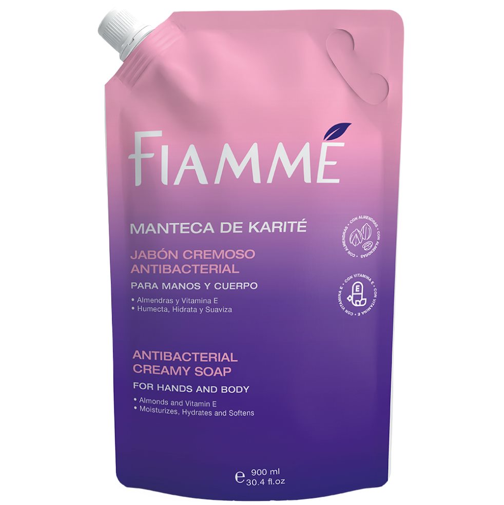 Jabón cremoso manteca de karité x900ml Fiamme frasco x 1 Jabón cremoso manteca de karité x900ml Fiamme frasco x 1